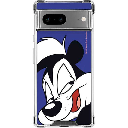 Looney Tunes Pepe Le Pew Zoomed In Google Pixel 8 Clear Case